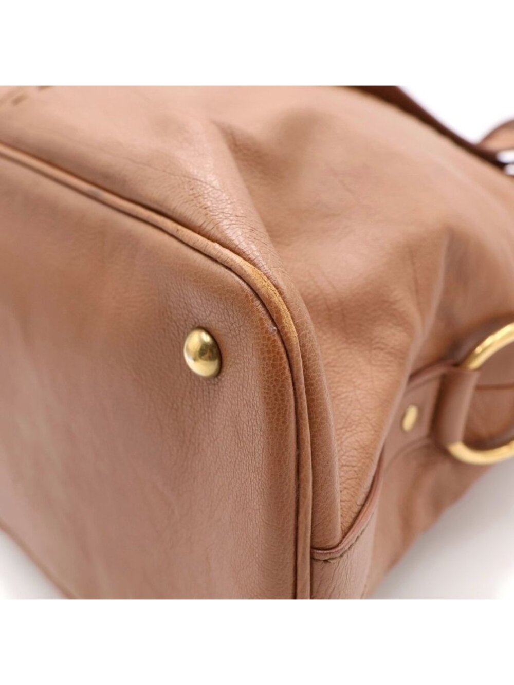 Saint Laurent Boston Bag Brown Leather Gold - Picture 6 of 6